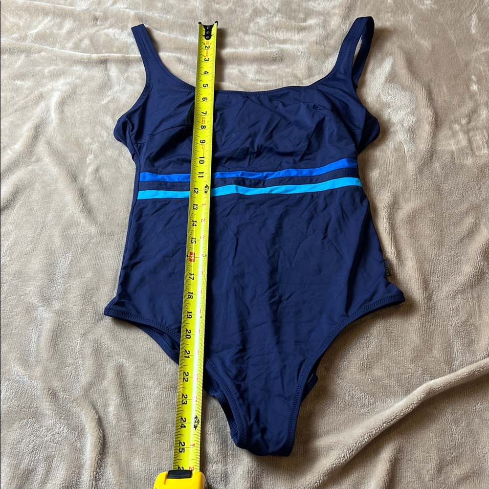 ANITA NWOT 'Svea' Square Neck Navy Blue Striped One Piece Swimsuit - Size 34C - Picture 13 of 15